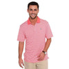 Augusta Stripe Performance Polo in Sugar Coral by The Southern Shirt Co. - Country Club Prep