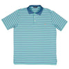 Bermuda Performance Golf Polo in Teal and Slate Stripes by Southern Marsh - Country Club Prep