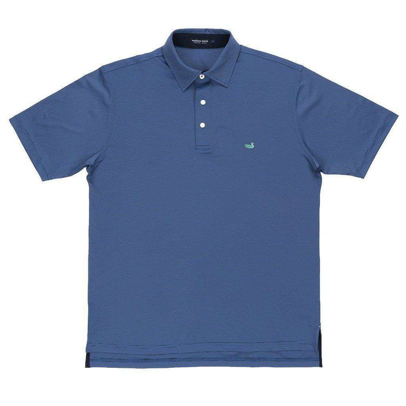 Southern Marsh Bermuda Tucker Golf Polo in Navy and Blue – Country Club ...