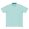 Bermuda Tucker Golf Polo in Slate and Mint by Southern Marsh - Country Club Prep