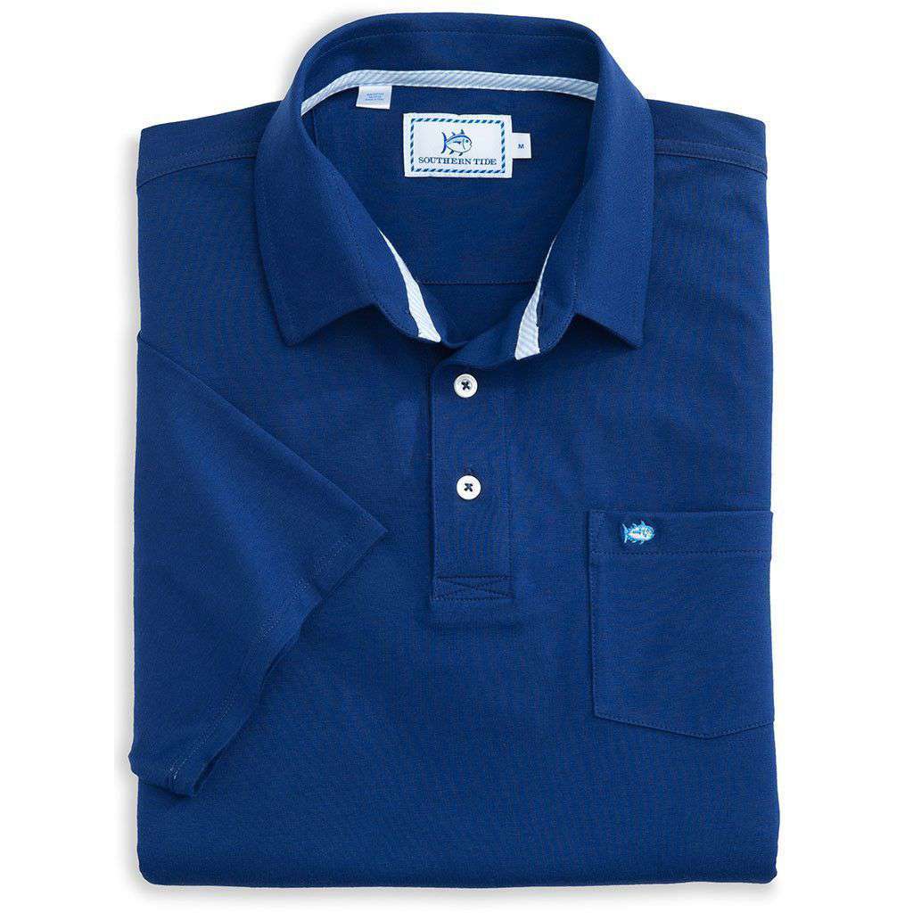 Channel Marker Polo in Blue Depths by Southern Tide - Country Club Prep