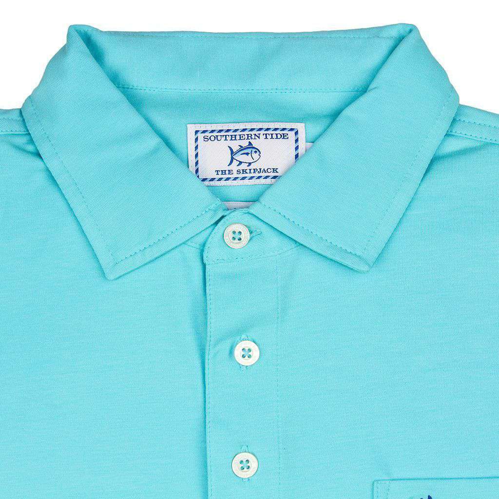 Channel Marker Polo in Crystal Blue by Southern Tide - Country Club Prep