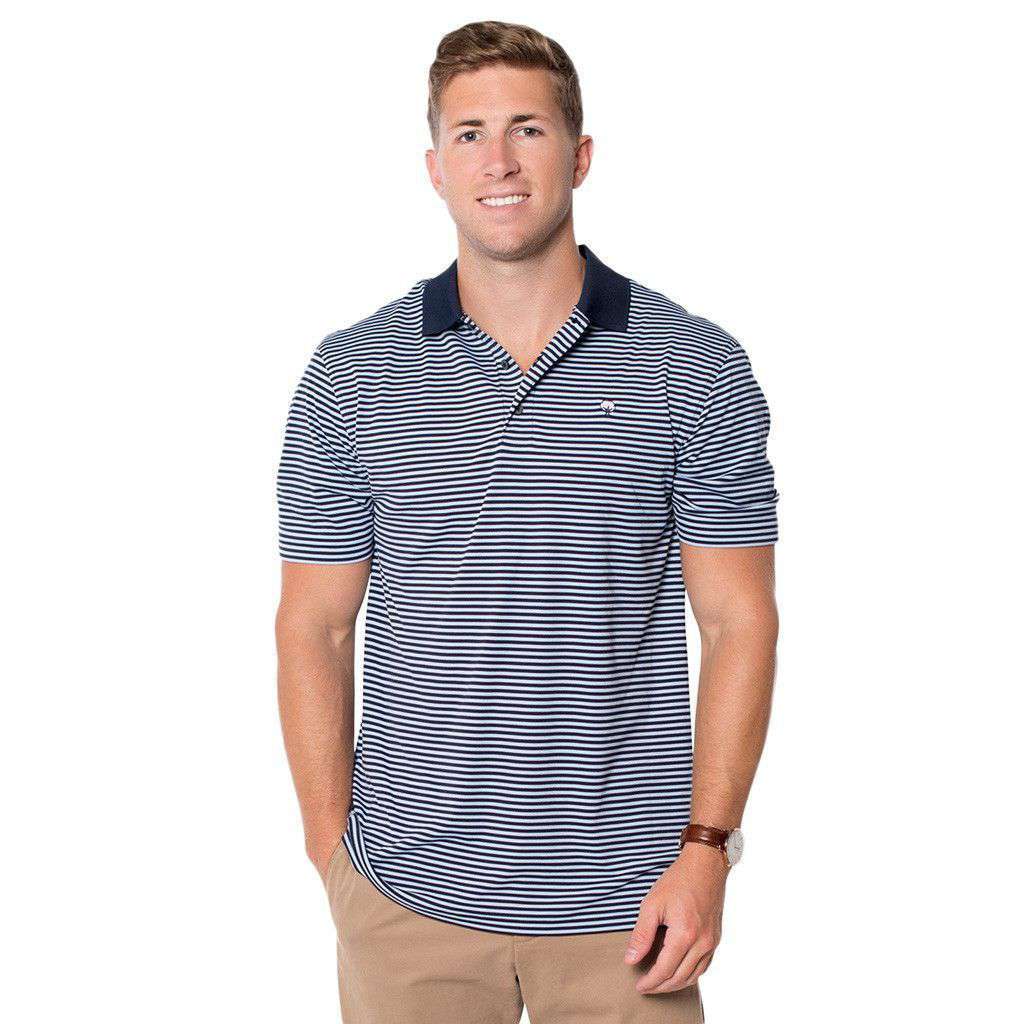 Churchill Performance Polo in Brunnera Blue by The Southern Shirt Co. - Country Club Prep