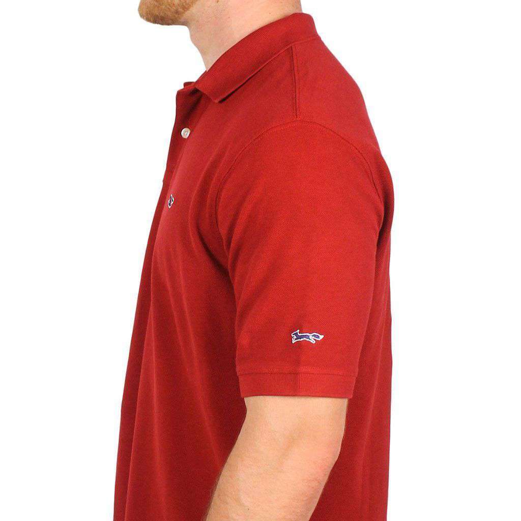 Classic Pique Polo in Maroon, Featuring Longshanks the Fox by Vineyard Vines - Country Club Prep