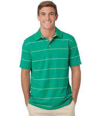 Coastal Pines Breton Stripe Polo in Augusta Green by Southern Tide - Country Club Prep