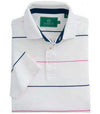 Coastal Pines Breton Stripe Polo in White by Southern Tide - Country Club Prep