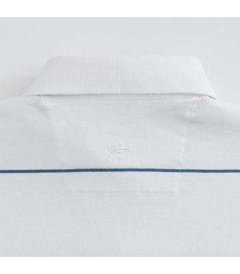 Coastal Pines Breton Stripe Polo in White by Southern Tide - Country Club Prep
