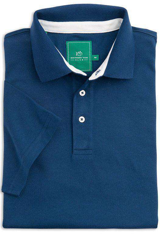 Coastal Pines Solid Club Polo in Yacht Blue by Southern Tide - Country Club Prep