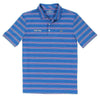 Custom Bowie Stripe Performance Polo in Kingfisher by Vineyard Vines - Country Club Prep