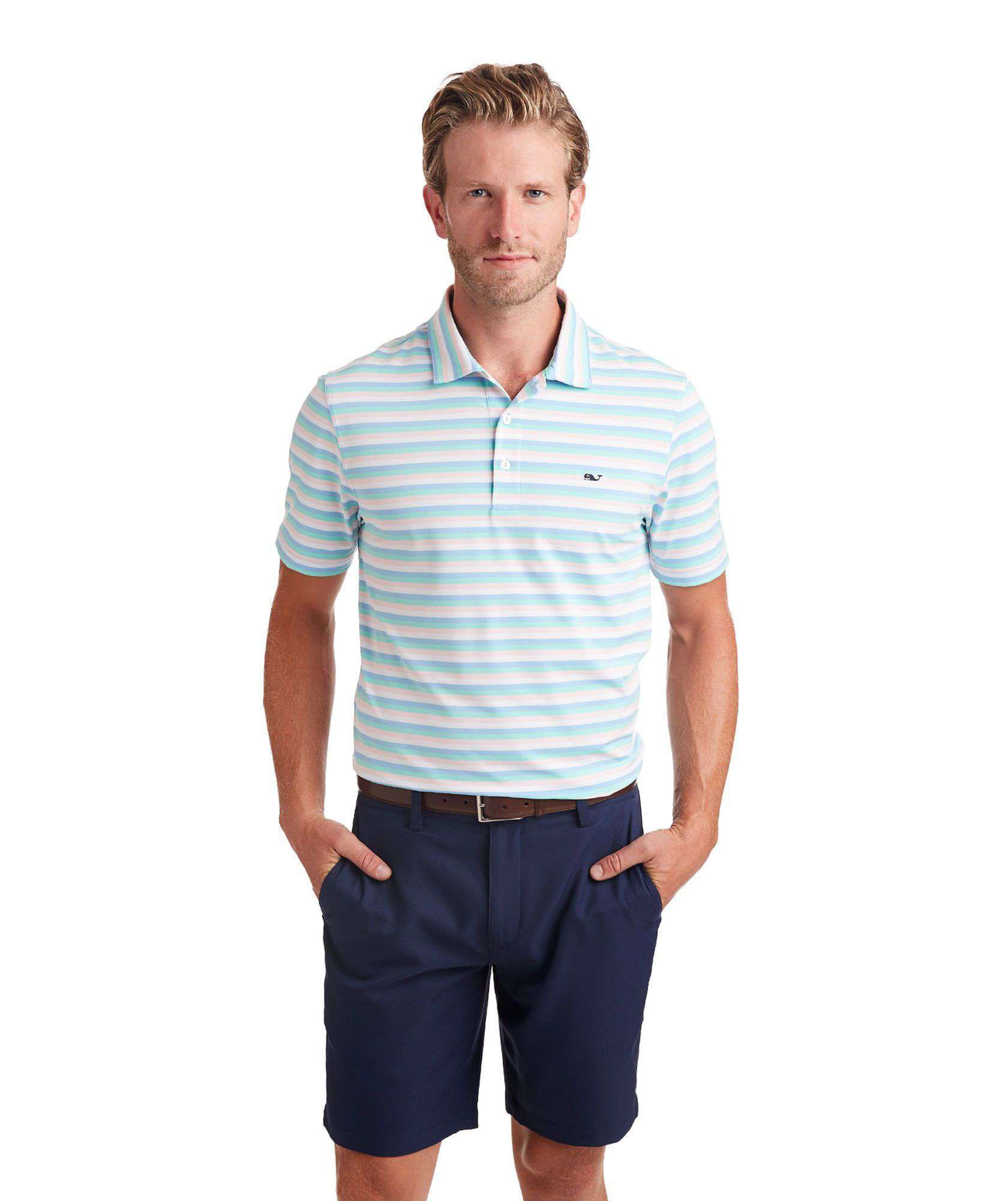 VINEYARD VINES Chemise rayée Sankaty Shep pour femme, Bleu marine/rayures, T- Petit VINEYARD VINES Chemise rayée Sankaty Shep pour femme, Bleu marine/rayures, T- Petit