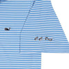 Custom Porter Stripe Performance Polo in Ocean Breeze by Vineyard Vines - Country Club Prep