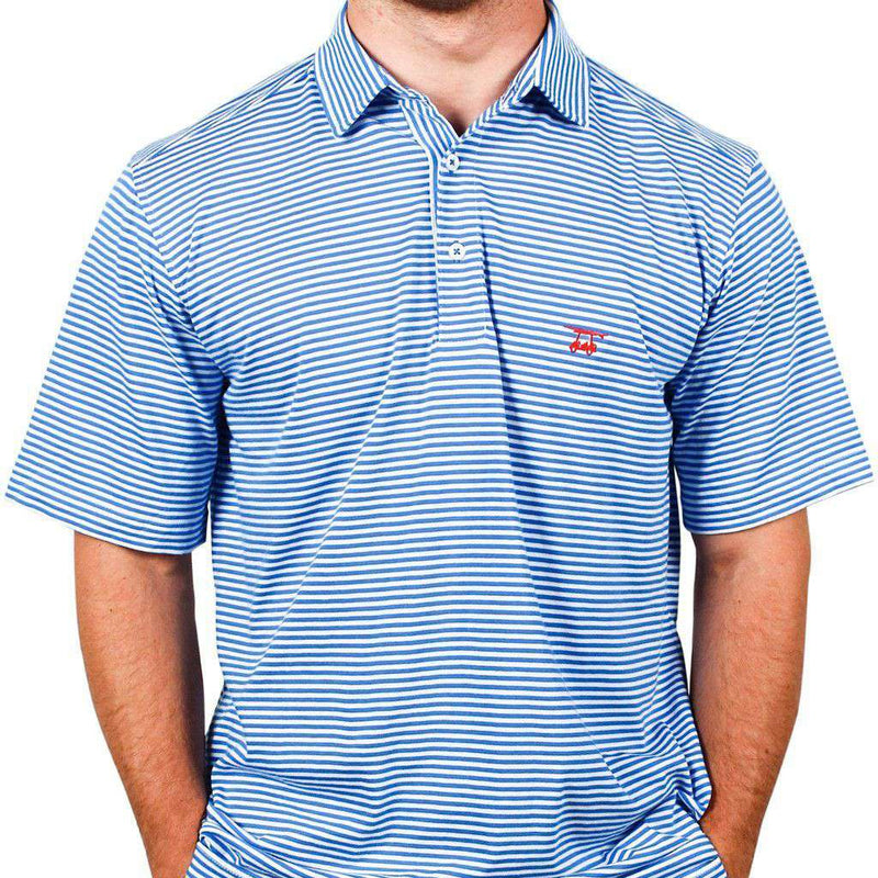 East Beach Polo in Blue Astor/White by Bald Head Blues - Country Club Prep