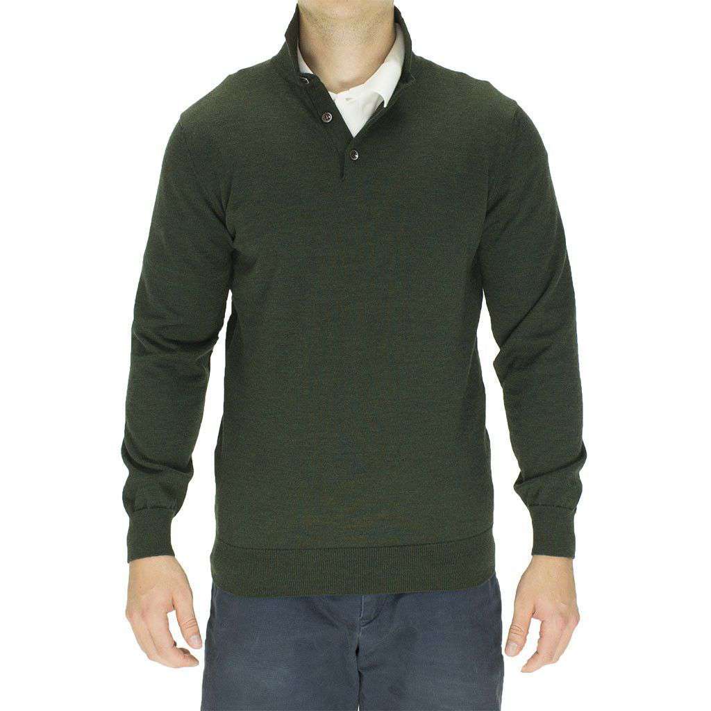 Eastnor Long Sleeve Polo in Dark Olive by Barbour - Country Club Prep