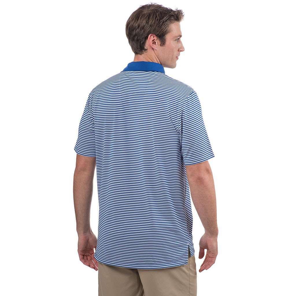 Game Set Match Stripe Performance Polo in Classic White by Southern Tide - Country Club Prep