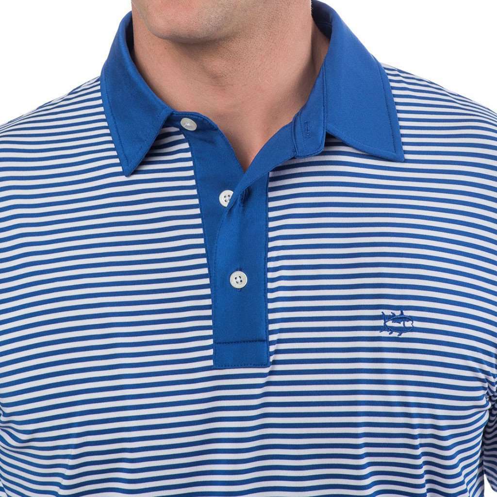 Southern Tide Game Set Match Stripe Performance Polo in Classic White ...