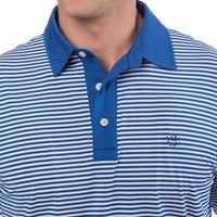 Game Set Match Stripe Performance Polo in Classic White by Southern Tide - Country Club Prep