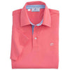 Gingham Placket Skipjack Polo in Coral Beach by Southern Tide - Country Club Prep