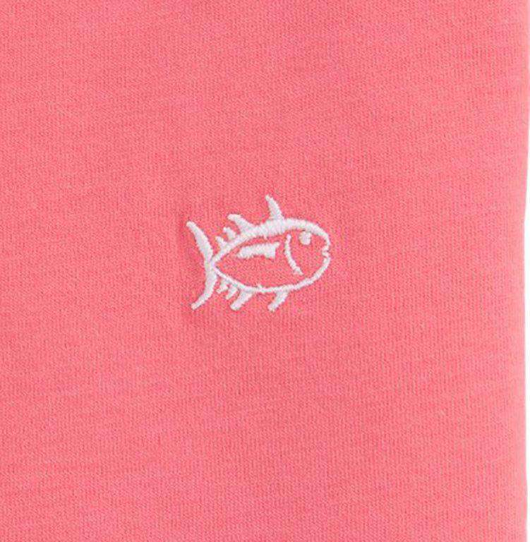 Gingham Placket Skipjack Polo in Coral Beach by Southern Tide - Country Club Prep