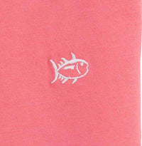 Gingham Placket Skipjack Polo in Coral Beach by Southern Tide - Country Club Prep