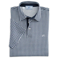 Gingham Skipjack Polo in True Navy by Southern Tide - Country Club Prep