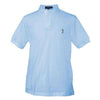 Golfer Needlepoint Polo Shirt in Light Blue by Smathers & Branson - Country Club Prep