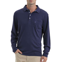 Hacienda Long Sleeve Polo in Atlantic by Johnnie-O - Country Club Prep