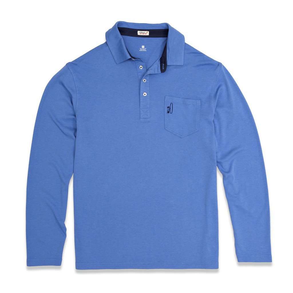 Hacienda Long Sleeve Polo in Shade by johnnie-O - Country Club Prep