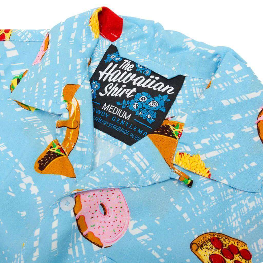 Heart Attack Hawaiian Shirt in Blue by Rowdy Gentleman - Country Club Prep