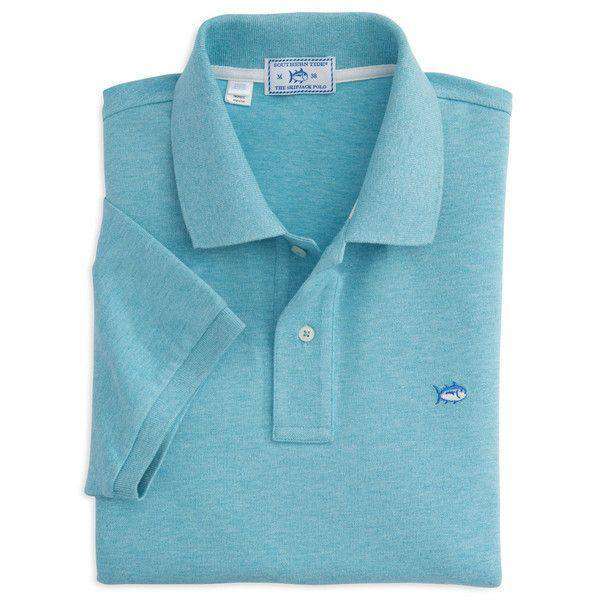 Heathered Skipjack Polo in Channel Blue by Southern Tide - Country Club Prep