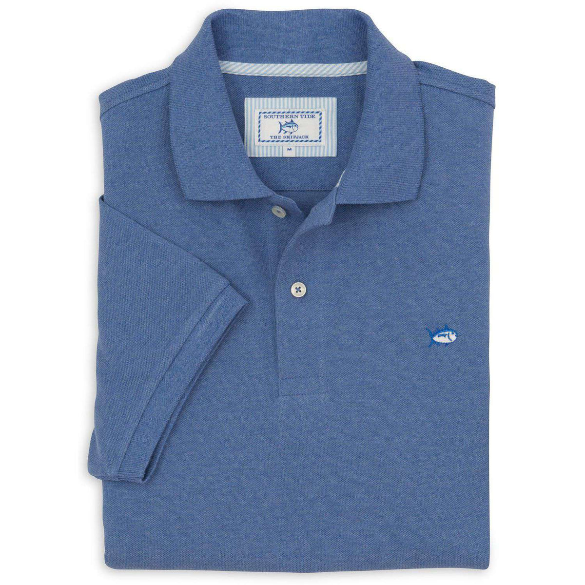 Heathered Skipjack Polo in Light Navy by Southern Tide - Country Club Prep