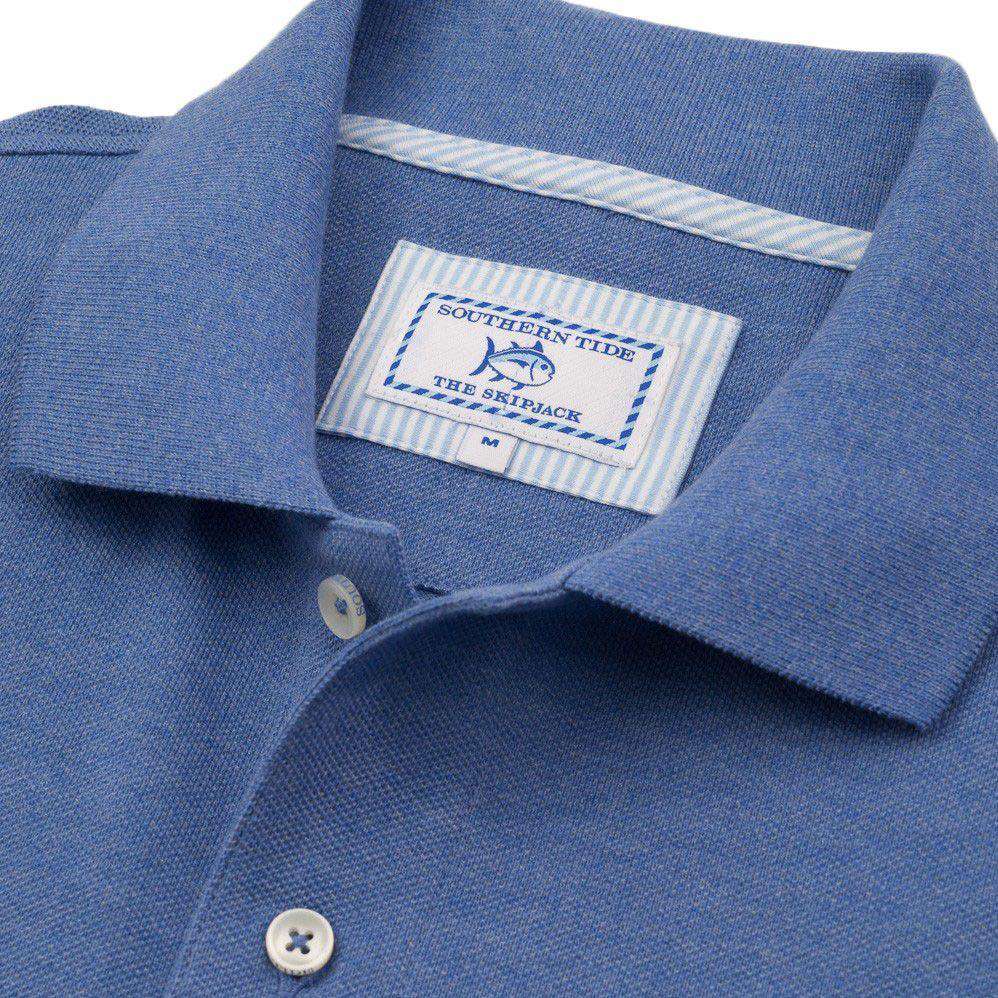 Heathered Skipjack Polo in Light Navy by Southern Tide - Country Club Prep
