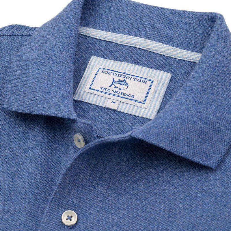 Heathered Skipjack Polo in Light Navy by Southern Tide - Country Club Prep