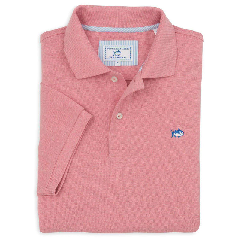 Heathered Skipjack Polo in Light Pink by Southern Tide - Country Club Prep