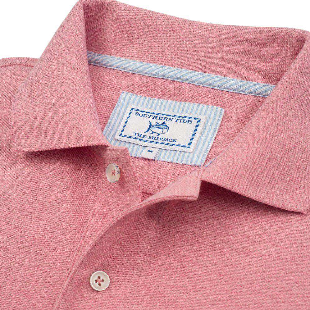 Heathered Skipjack Polo in Light Pink by Southern Tide - Country Club Prep