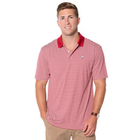 Heritage Performance Polo in University Red by The Southern Shirt Co. - Country Club Prep