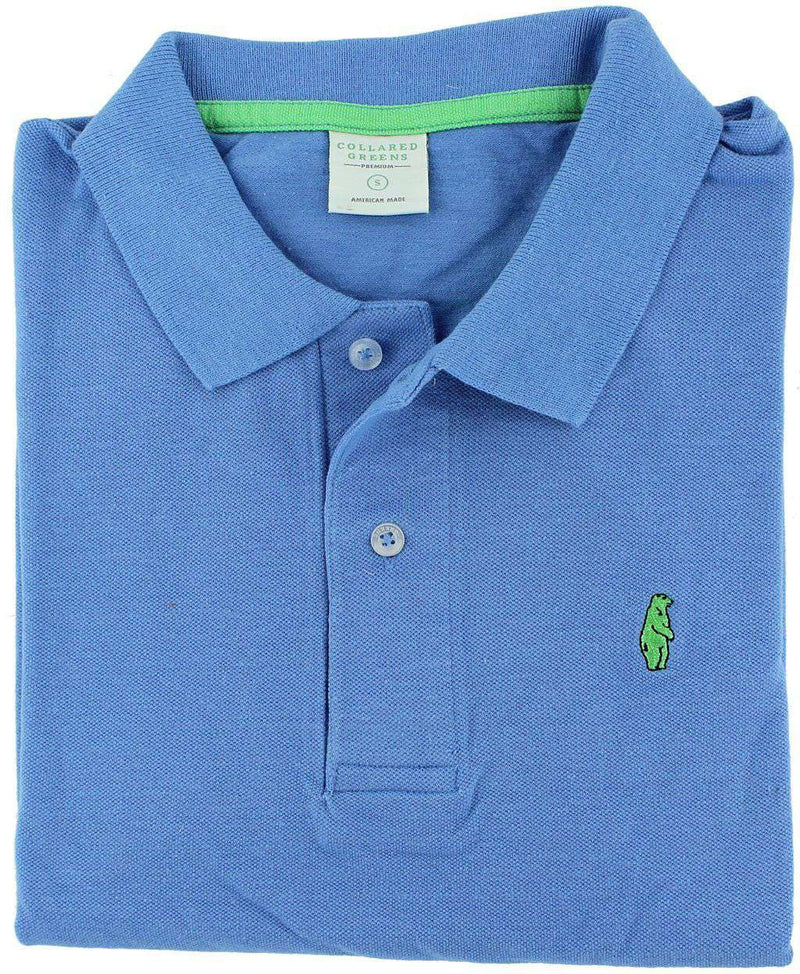 Collared Greens Home Grown Polo in Ocean Blue – Country Club Prep