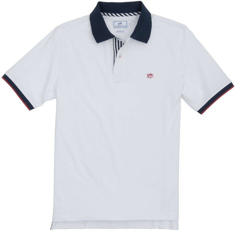 Independence Day Solid Polo in Classic White by Southern Tide - Country Club Prep