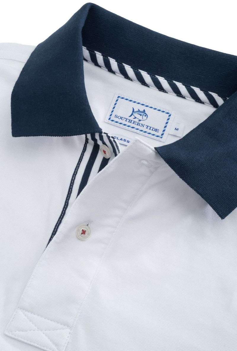 Independence Day Solid Polo in Classic White by Southern Tide - Country Club Prep