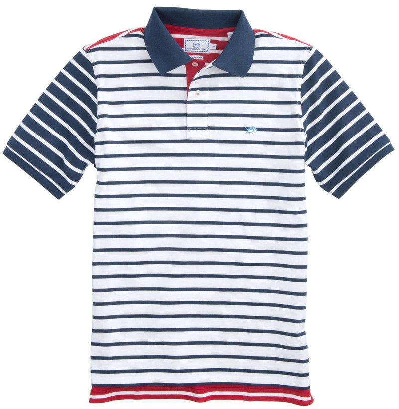 Independence Day Striped Polo in Red, White and Blue by Southern Tide - Country Club Prep