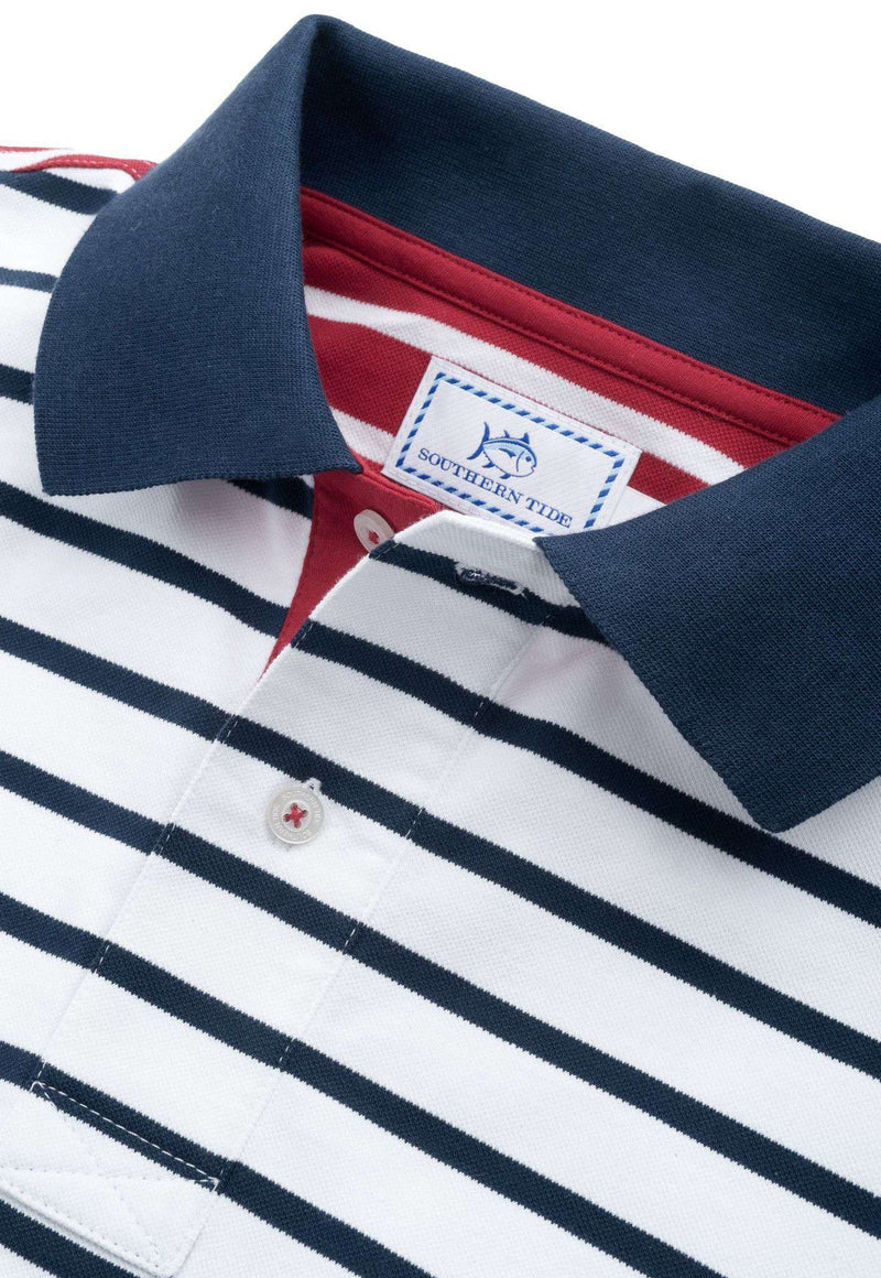 Independence Day Striped Polo in Red, White and Blue by Southern Tide - Country Club Prep