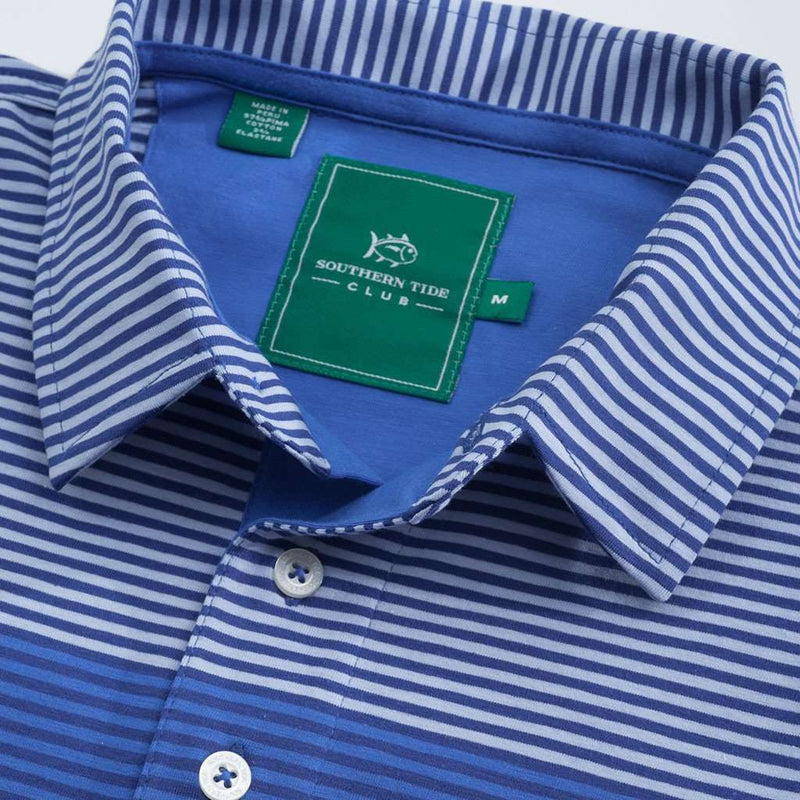 King Street Stripe Polo in Meridian Blue by Southern Tide - Country Club Prep