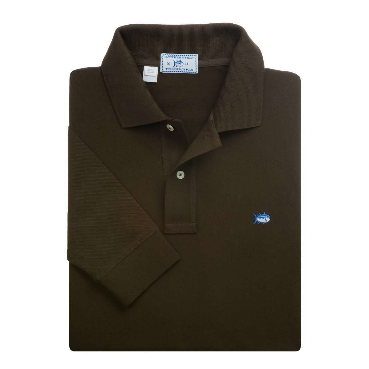 Long Sleeve Heathered Skipjack Polo in Cacao Brown by Southern Tide - Country Club Prep