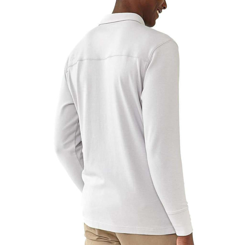 Long Sleeve Puremeso Polo in Ash by The Normal Brand - Country Club Prep