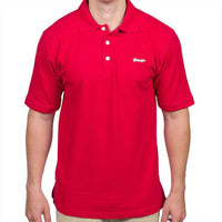 Longshanks Embroidered Patch Polo in Red by Country Club Prep - Country Club Prep