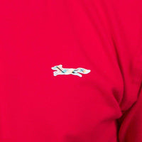 Longshanks Embroidered Patch Polo in Red by Country Club Prep - Country Club Prep