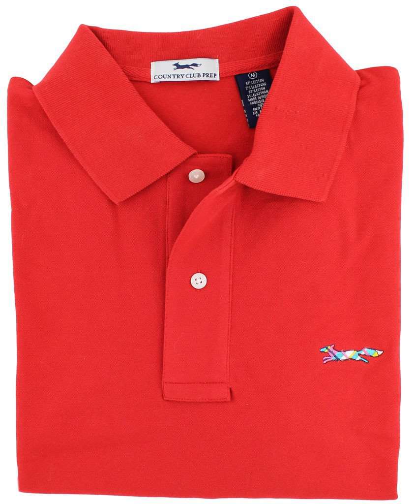 Longshanks Polo Shirt in Red by Country Club Prep - Country Club Prep