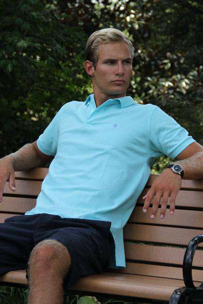 Made in the South Polo in Turquoise by High Cotton - Country Club Prep