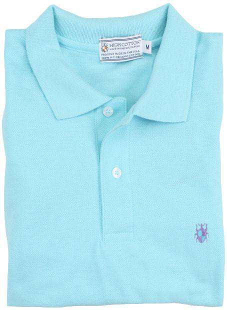 Made in the South Polo in Turquoise by High Cotton - Country Club Prep