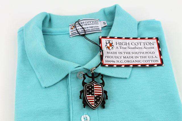 Made in the South Polo in Turquoise by High Cotton - Country Club Prep