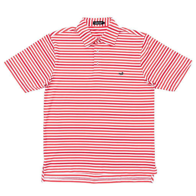 Newberry Performance Polo in Red and White by Southern Marsh - Country Club Prep